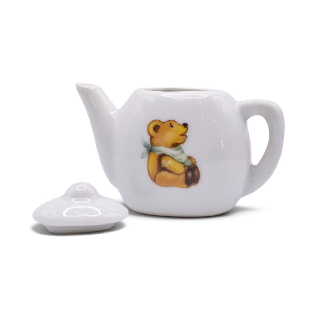 Miniature Teddy Bear Porcelain Tea Set, Cup and Saucer