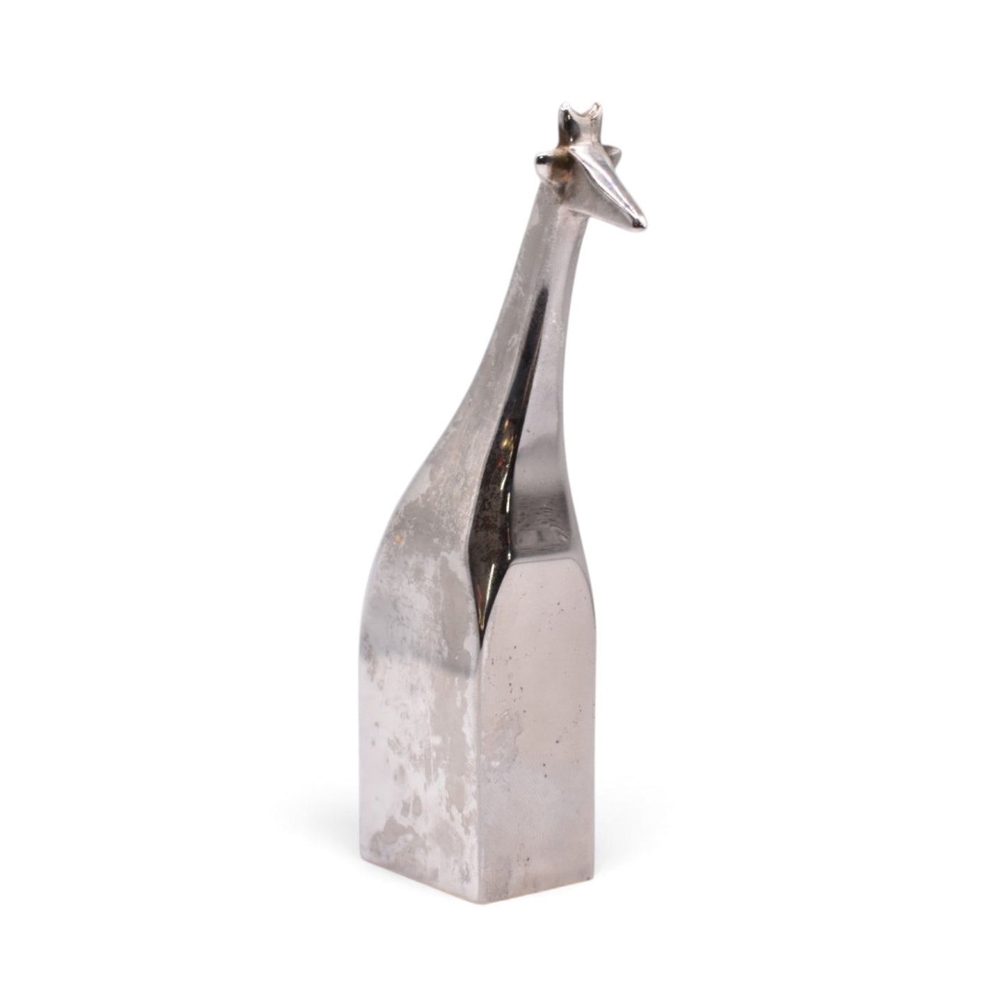 Silver Plated Giraffe Paperweight Figurine