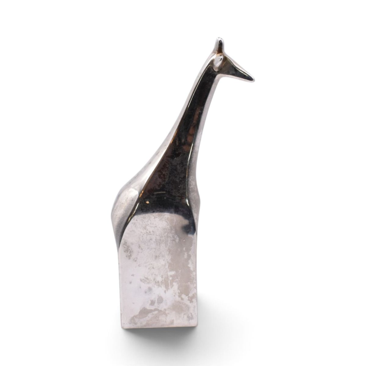 Silver Plated Giraffe Paperweight Figurine