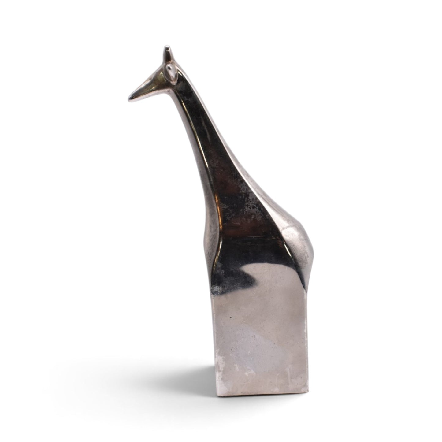 Silver Plated Giraffe Paperweight Figurine