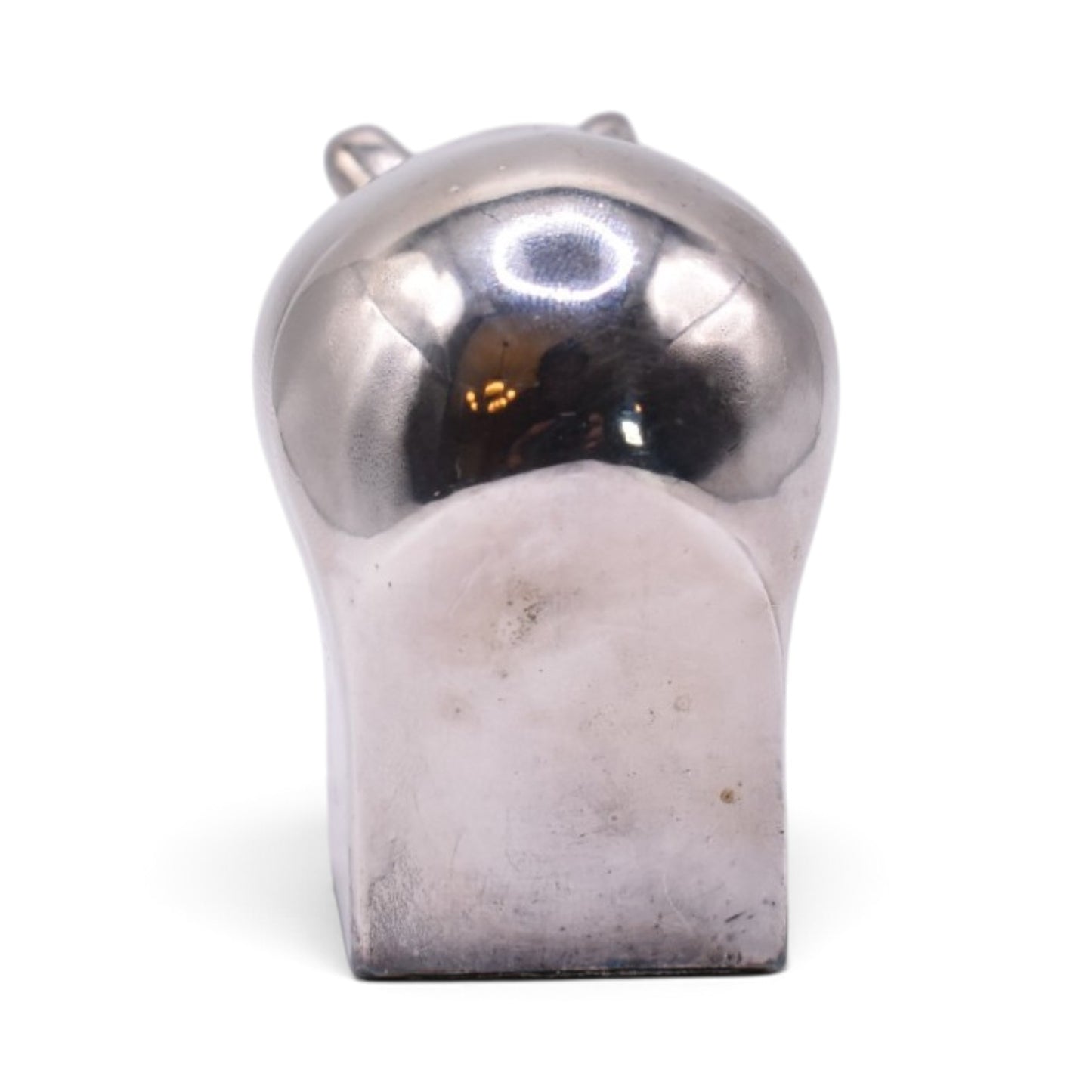 Silver Plated Rhino Paperweight Figurine