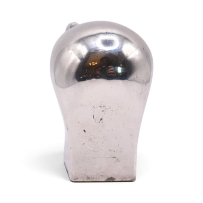 Silver Plated Hippo Paperweight Figurine