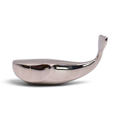 Silver Plated Whale Paperweight Figurine