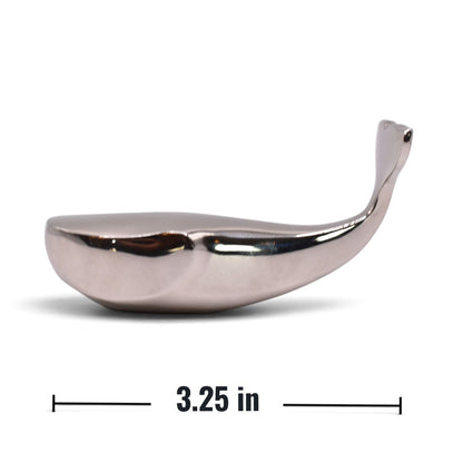 Silver Plated Whale Paperweight Figurine