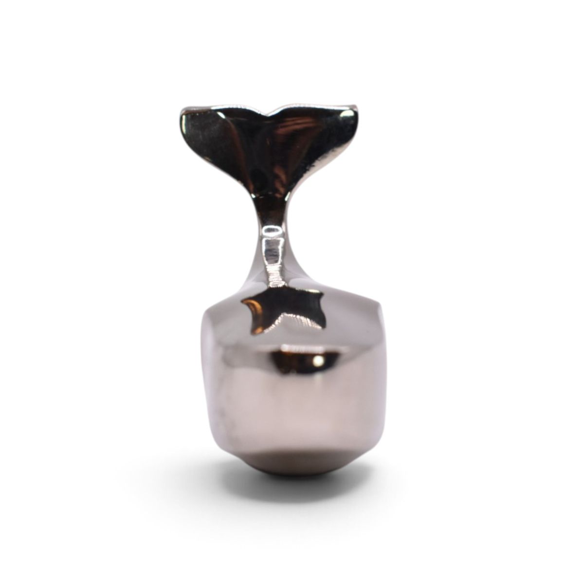 Silver Plated Whale Paperweight Figurine