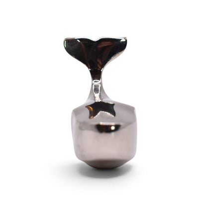 Silver Plated Whale Paperweight Figurine