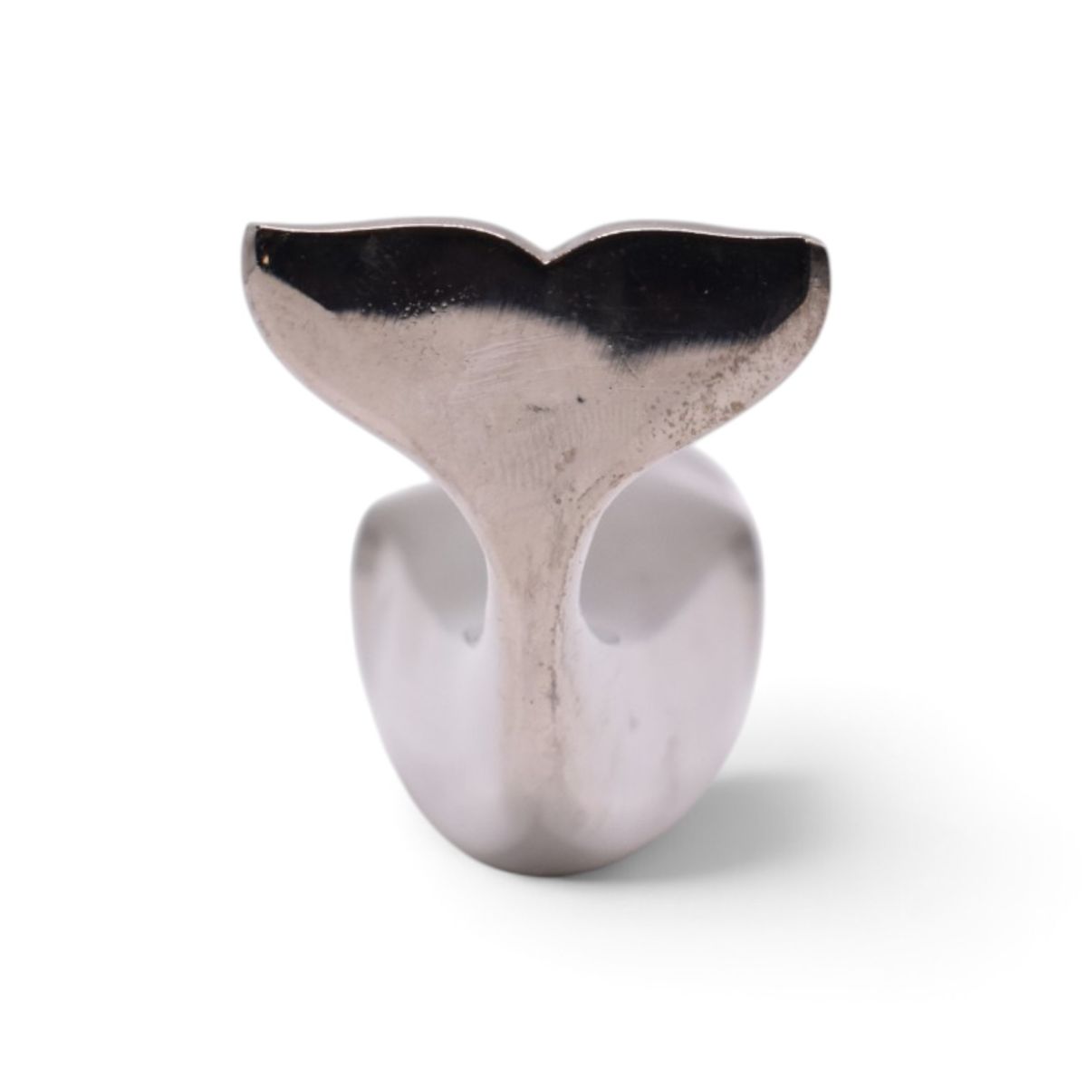 Silver Plated Whale Paperweight Figurine