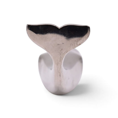 Silver Plated Whale Paperweight Figurine