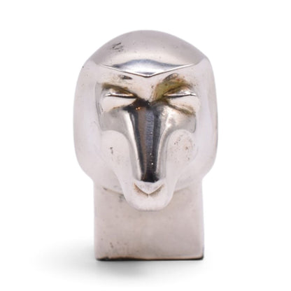 Silver Plated Lion Paperweight Figurine