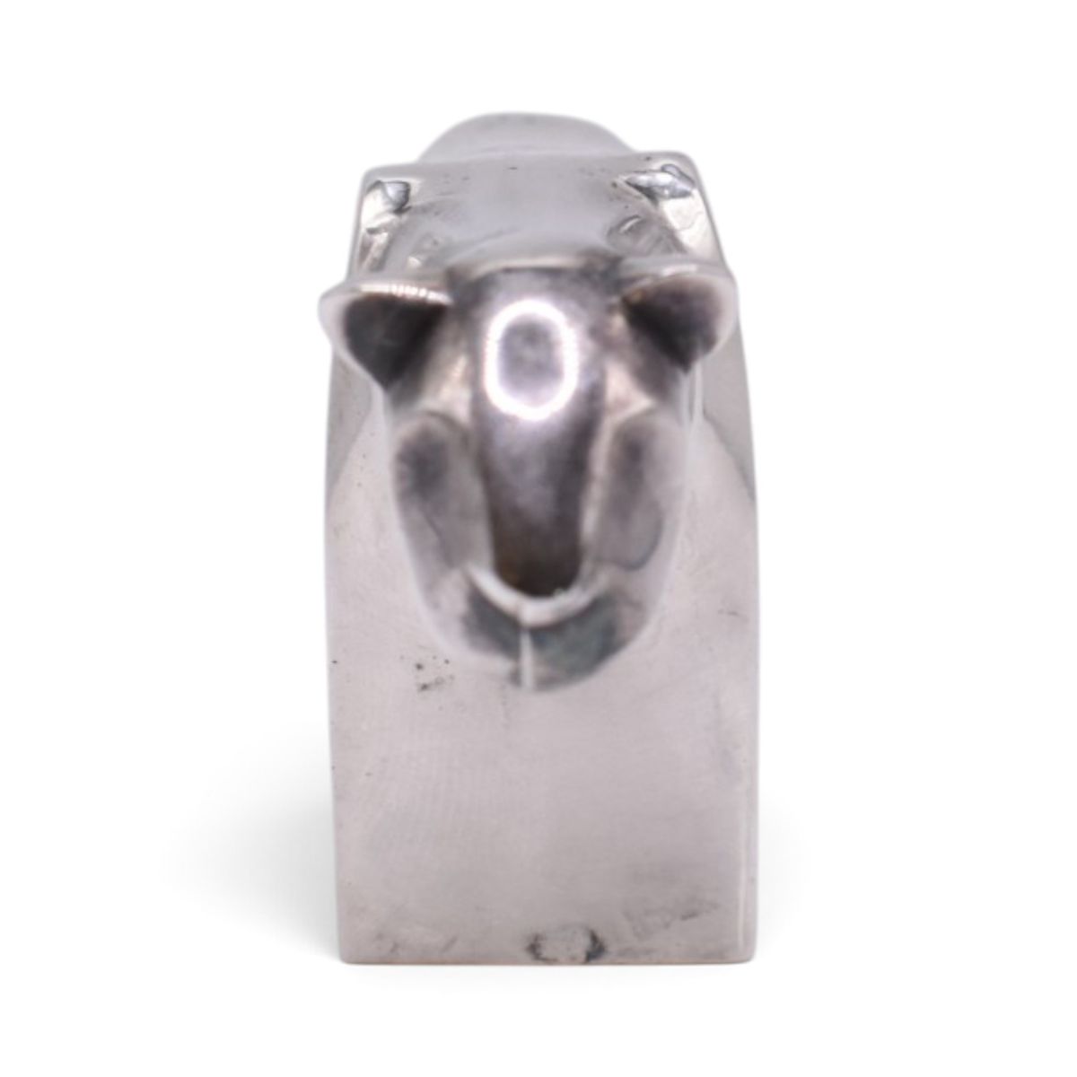 Silver Plated Jaguar Paperweight Figurine