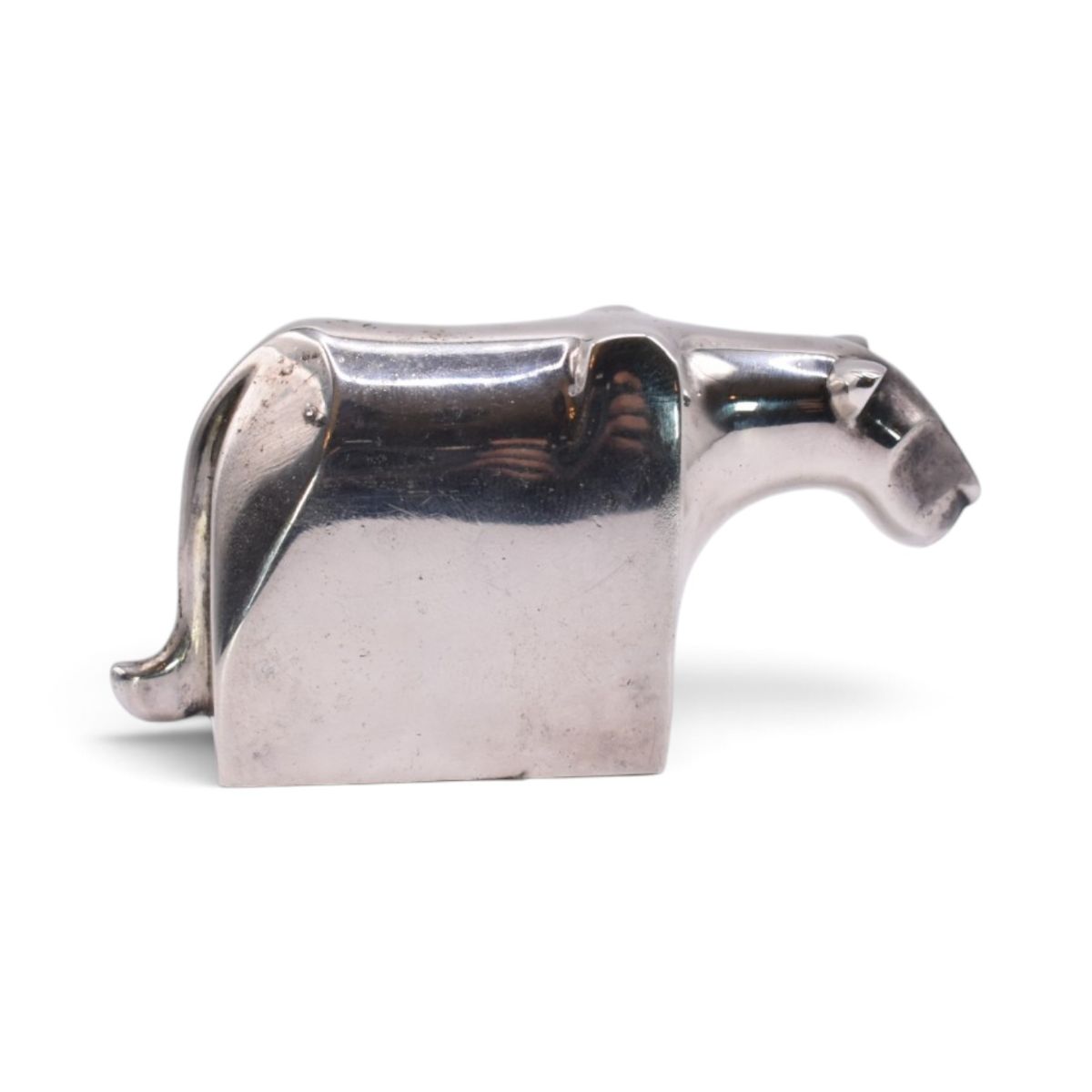 Silver Plated Jaguar Paperweight Figurine