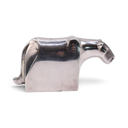 Silver Plated Jaguar Paperweight Figurine