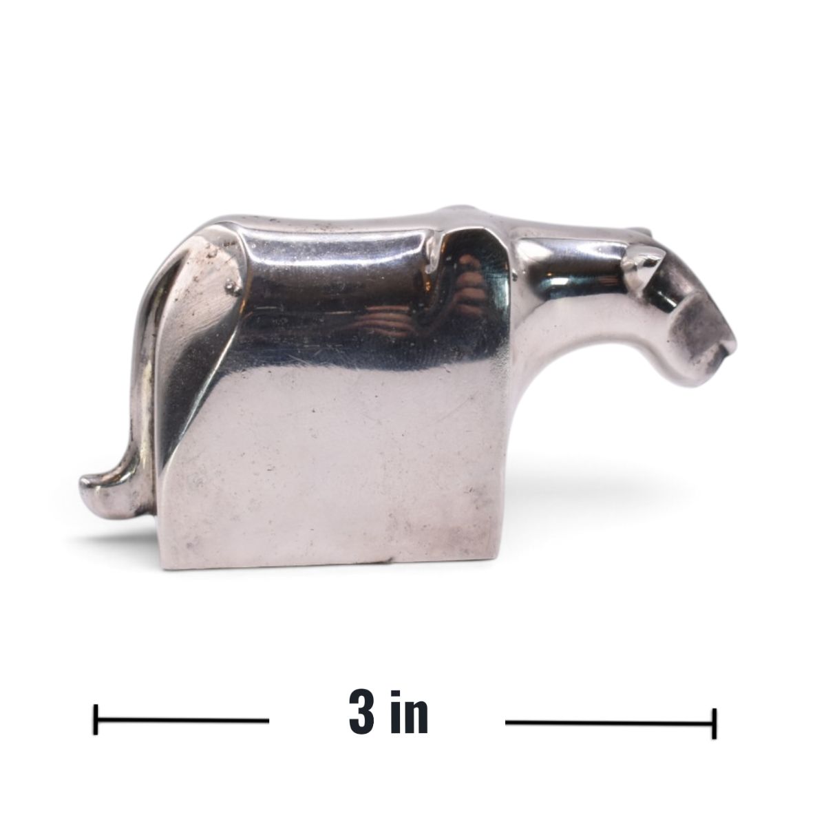 Silver Plated Jaguar Paperweight Figurine