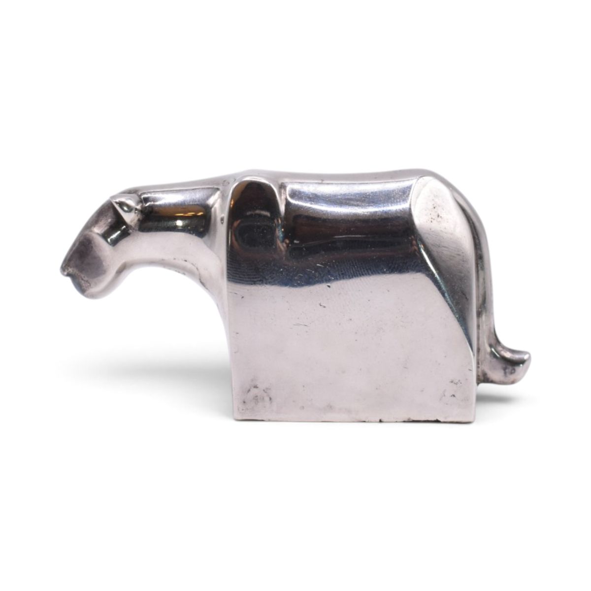 Silver Plated Jaguar Paperweight Figurine