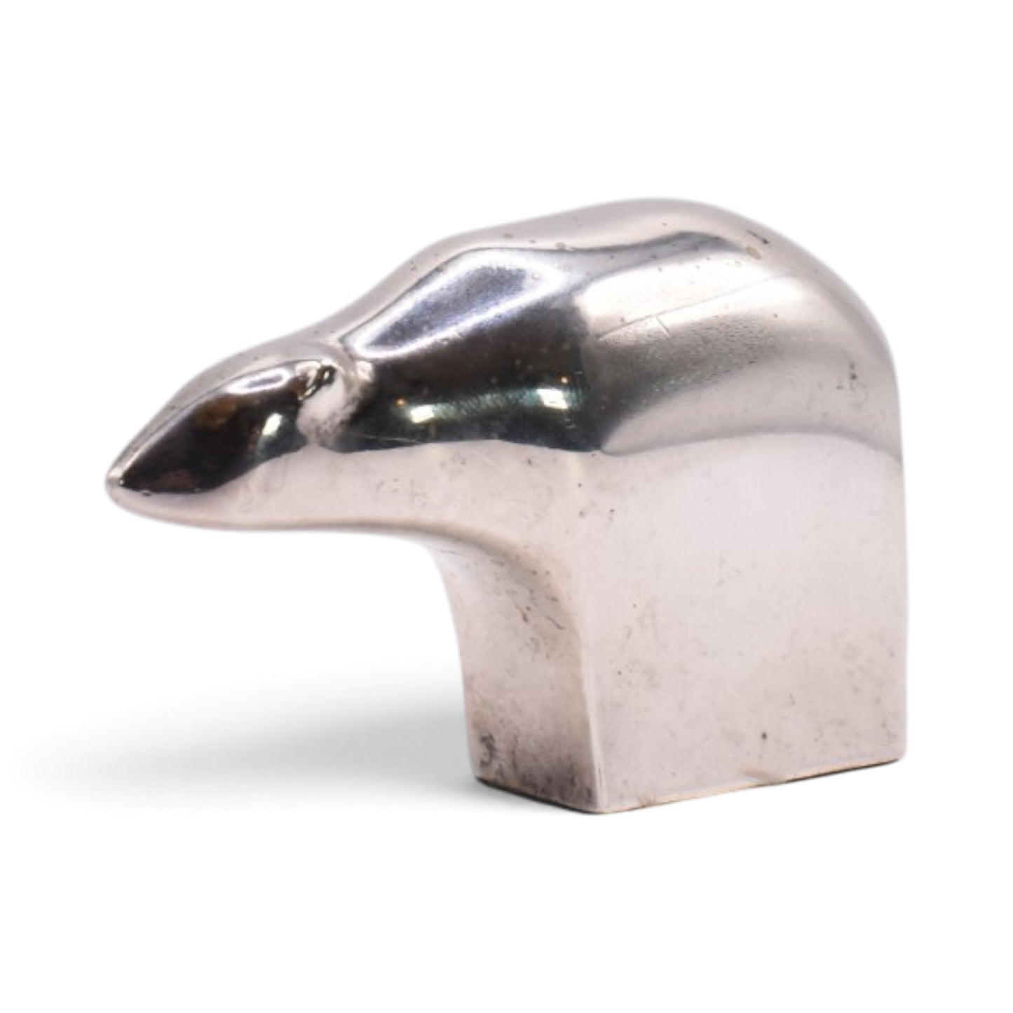 Silver Plated Polar Bear Paperweight Figurine