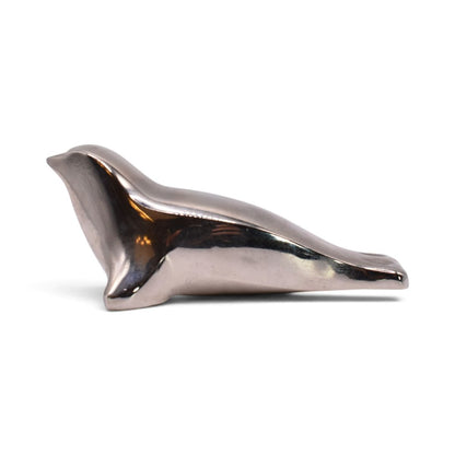 Silverplated Seal Paperweight Figurine