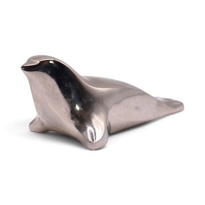 Silverplated Seal Paperweight Figurine