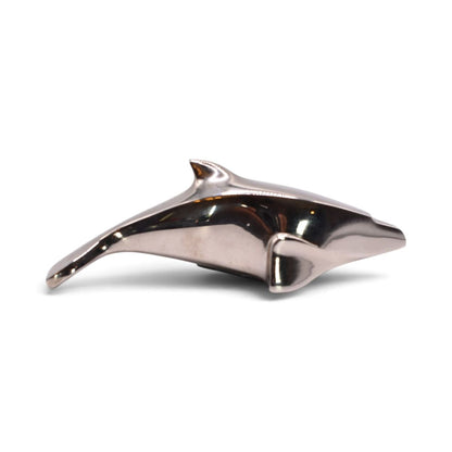 Silverplated Dolphin Paperweight Figurine