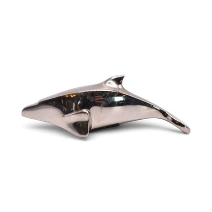Silverplated Dolphin Paperweight Figurine