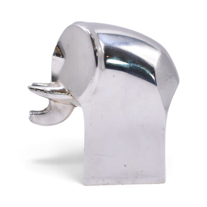 Silverplated Elephant Paperweight Figurine