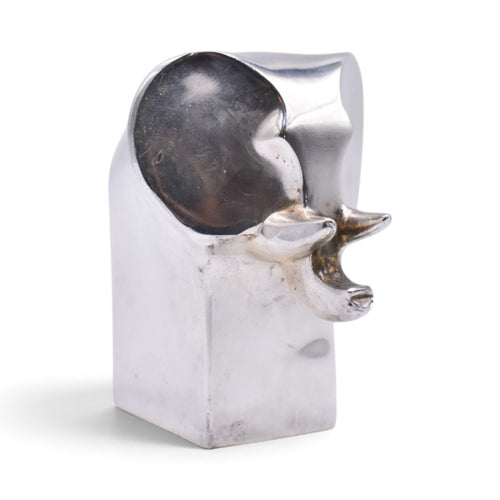 Silverplated Elephant Paperweight Figurine