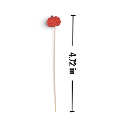 Fall Pumpkin Bamboo Skewers, Set of 50