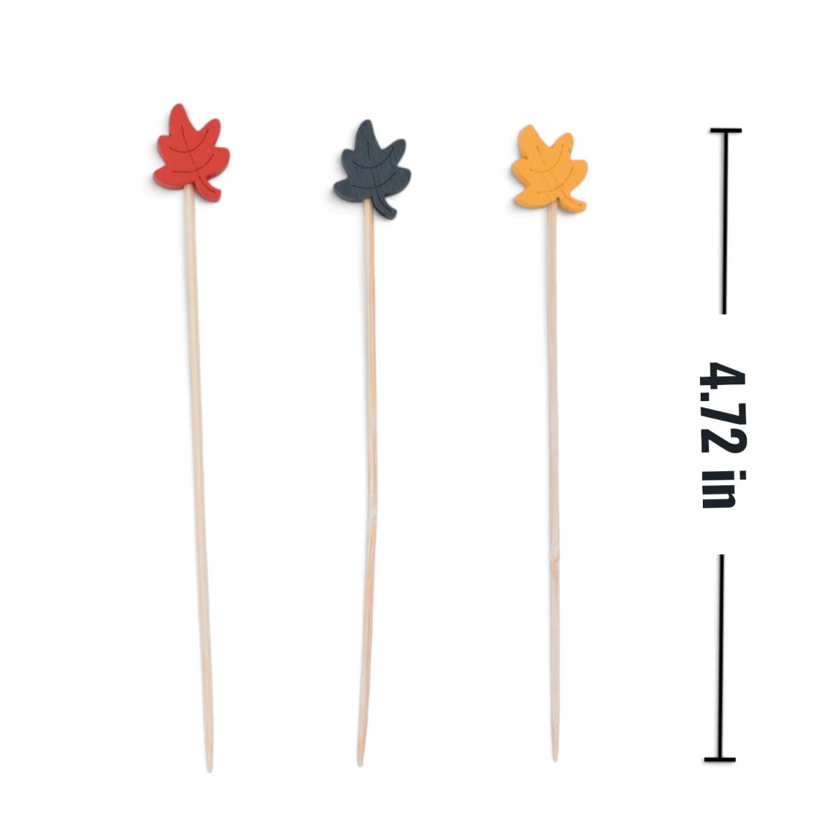 Fall Maple Leaf Bamboo Skewers, 50 pcs