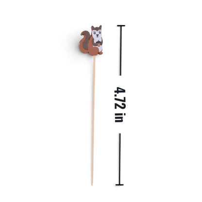 Fall Squirrel Bamboo Skewers, 50 Pcs