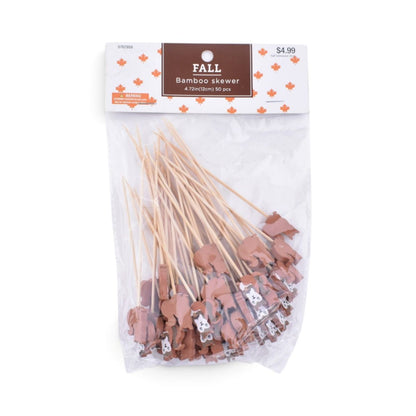 Fall Squirrel Bamboo Skewers, 50 Pcs