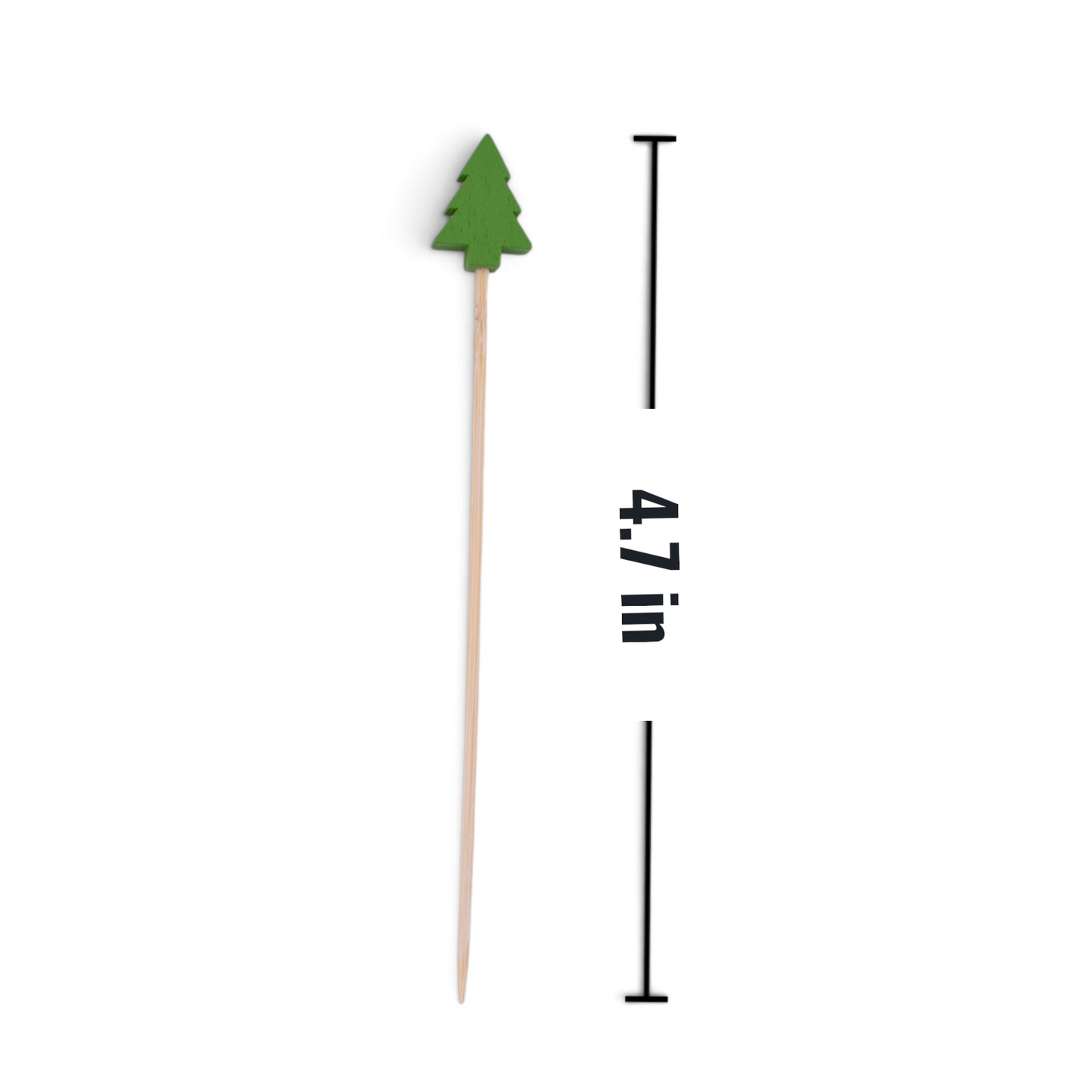 Christmas Tree Bamboo Food Picks, 100 Pc