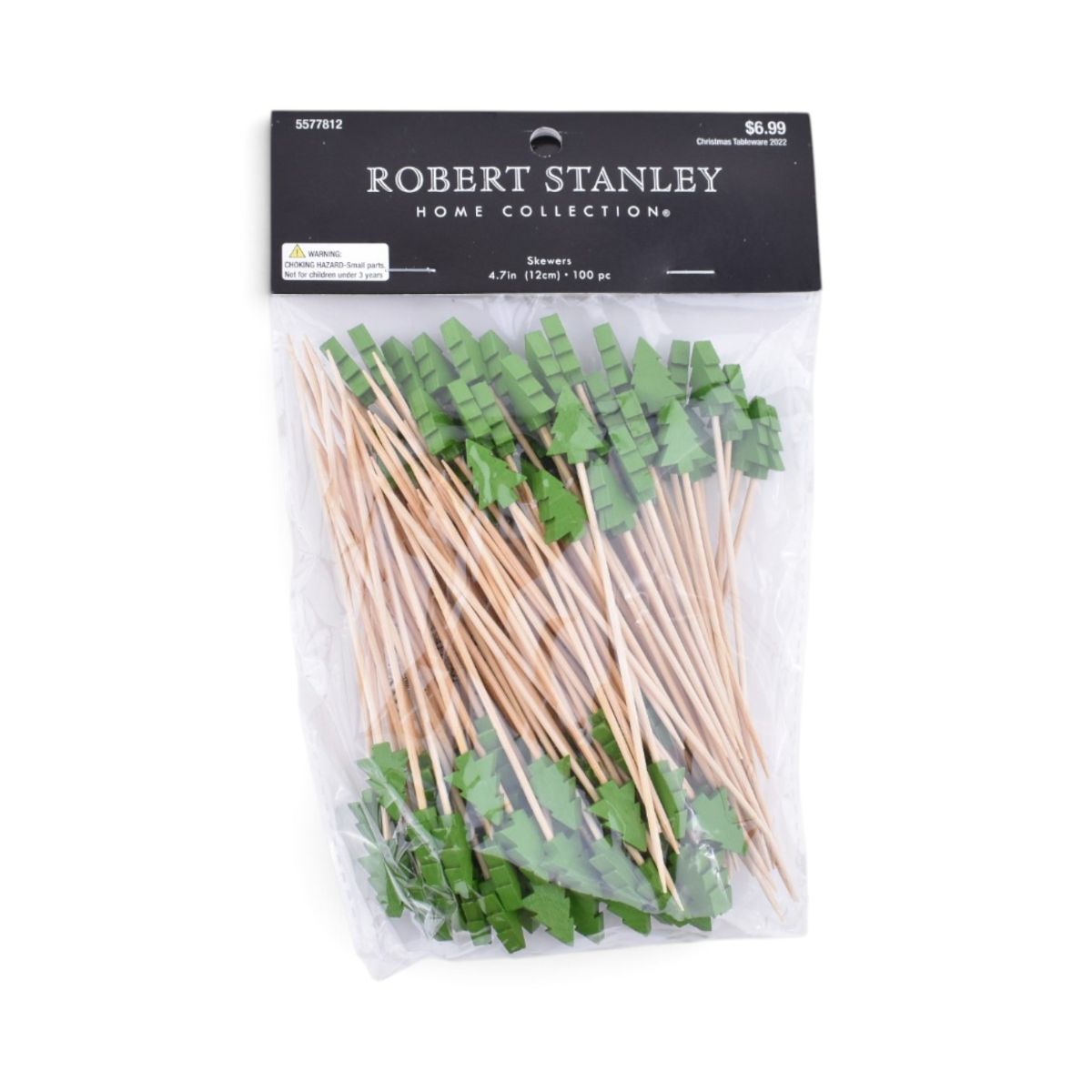 Christmas Tree Bamboo Food Picks, 100 Pc