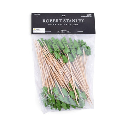 Christmas Tree Bamboo Food Picks, 100 Pc