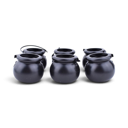 Black Cauldron Candy Kettles, 3.5 in, Set of 6