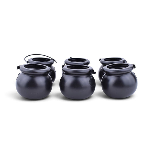 Black Cauldron Candy Kettles, 3.5 in, Set of 6