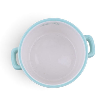 Hello Fall Soup Bowl, White & Teal