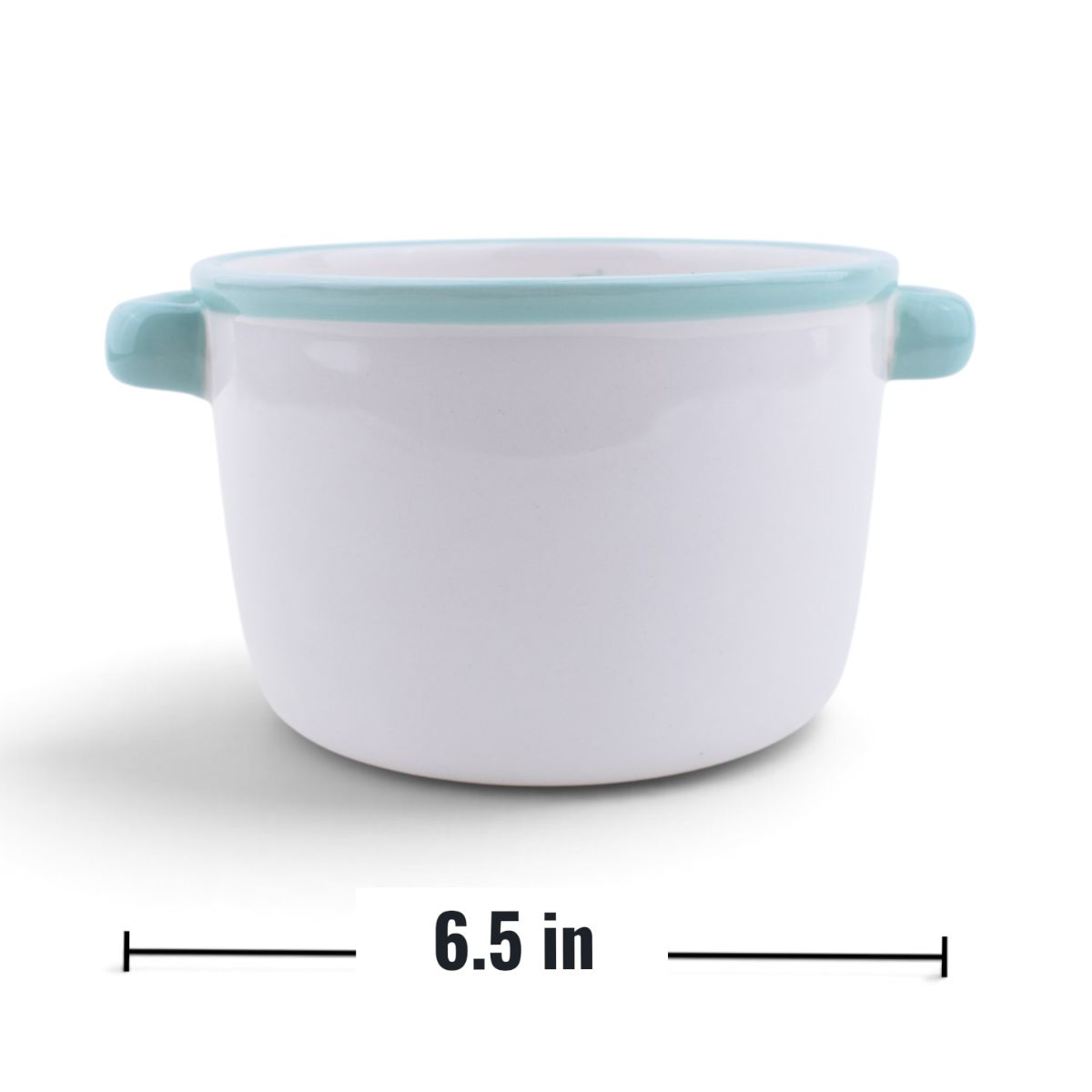 Hello Fall Soup Bowl, White & Teal