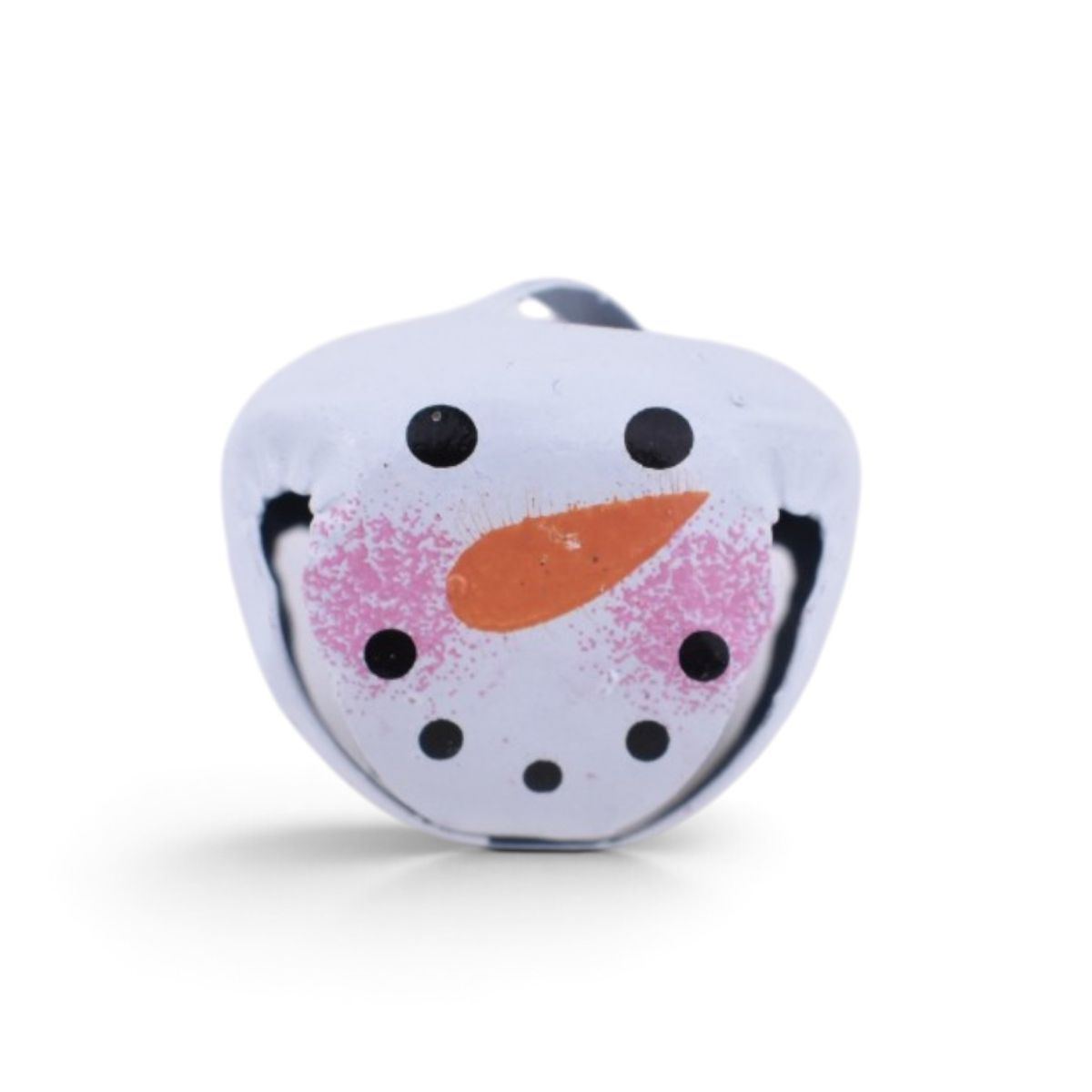 Snowman Face Bells, White, 4 Pieces