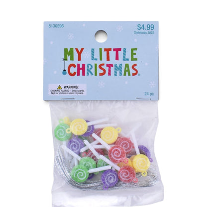 Miniature Lollipop Ornaments, 24 pc