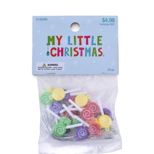 Miniature Lollipop Ornaments, 24 pc