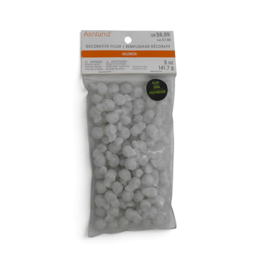 Halloween Small Skulls Glow in the Dark Decorative Filler, 5oz