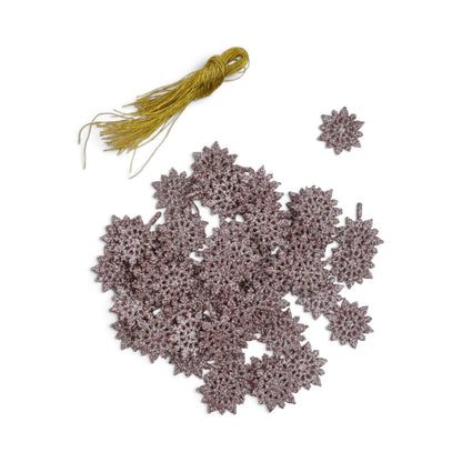 Bronze Glitter Snowflake Ornaments, 60 pc with Gold Hanging Cord