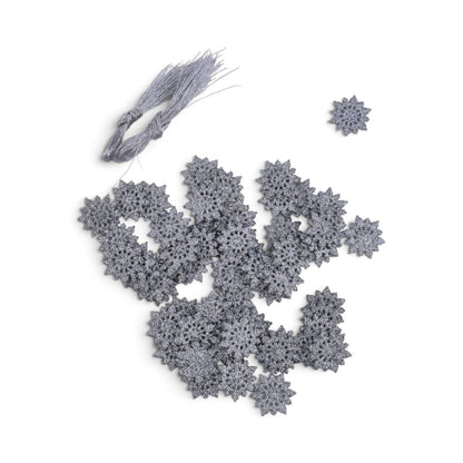 Silver Glitter Snowflake Ornaments, 60 pc