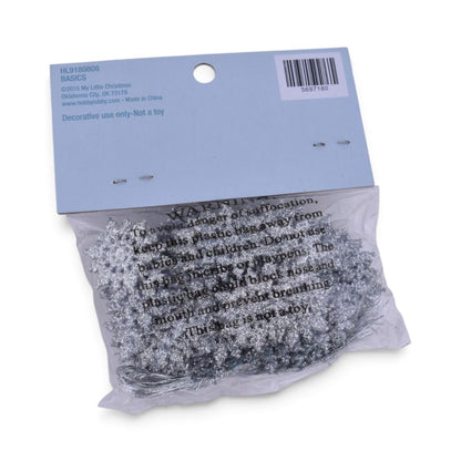 Silver Glitter Snowflake Ornaments, 60 pc