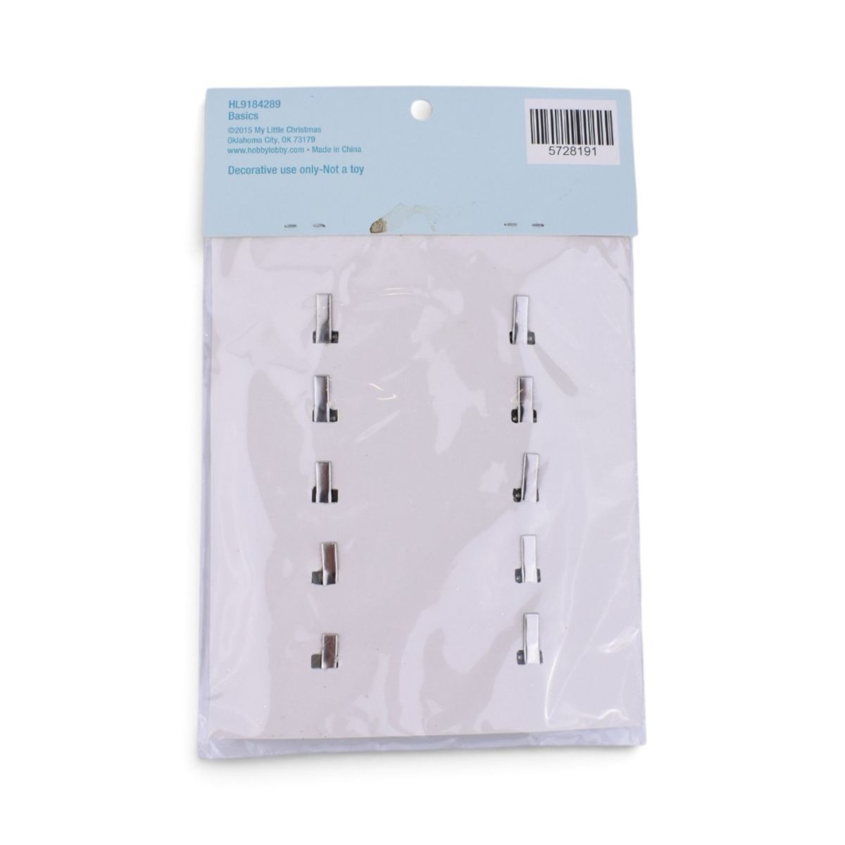 White Glitter Butterfly Clip Ornaments, 10 pc