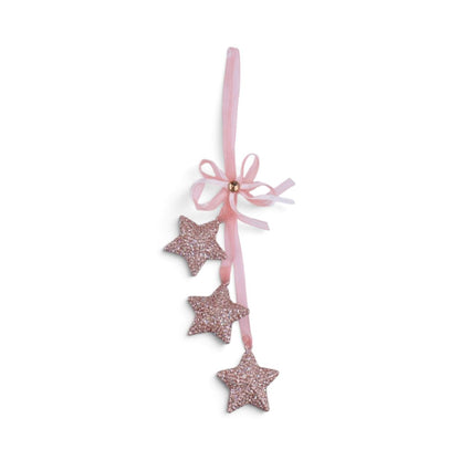 Pink Glitter Stars Hanging Ornament