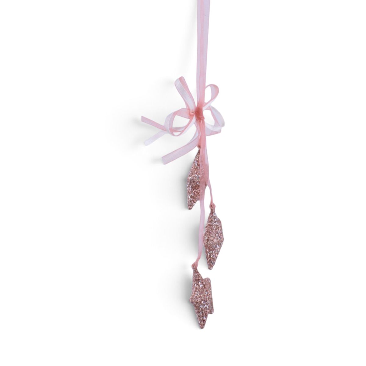 Pink Glitter Stars Hanging Ornament