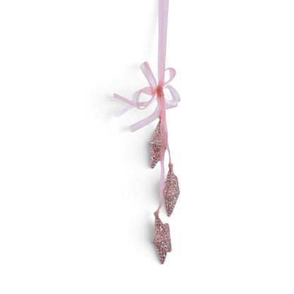 Pink Glitter Stars Hanging Ornament