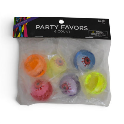 Sticky Eyeball Party Favors, 6 Count