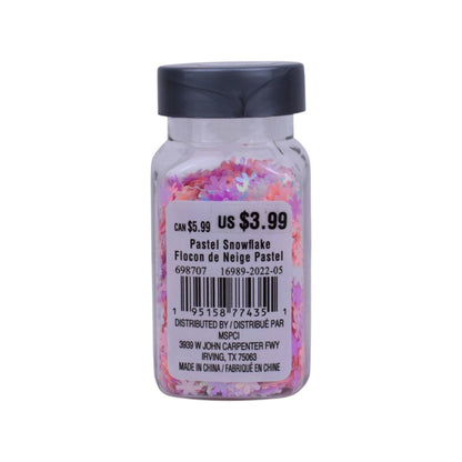 Christmas Pink Snowflake Specialty Glitter, .45oz