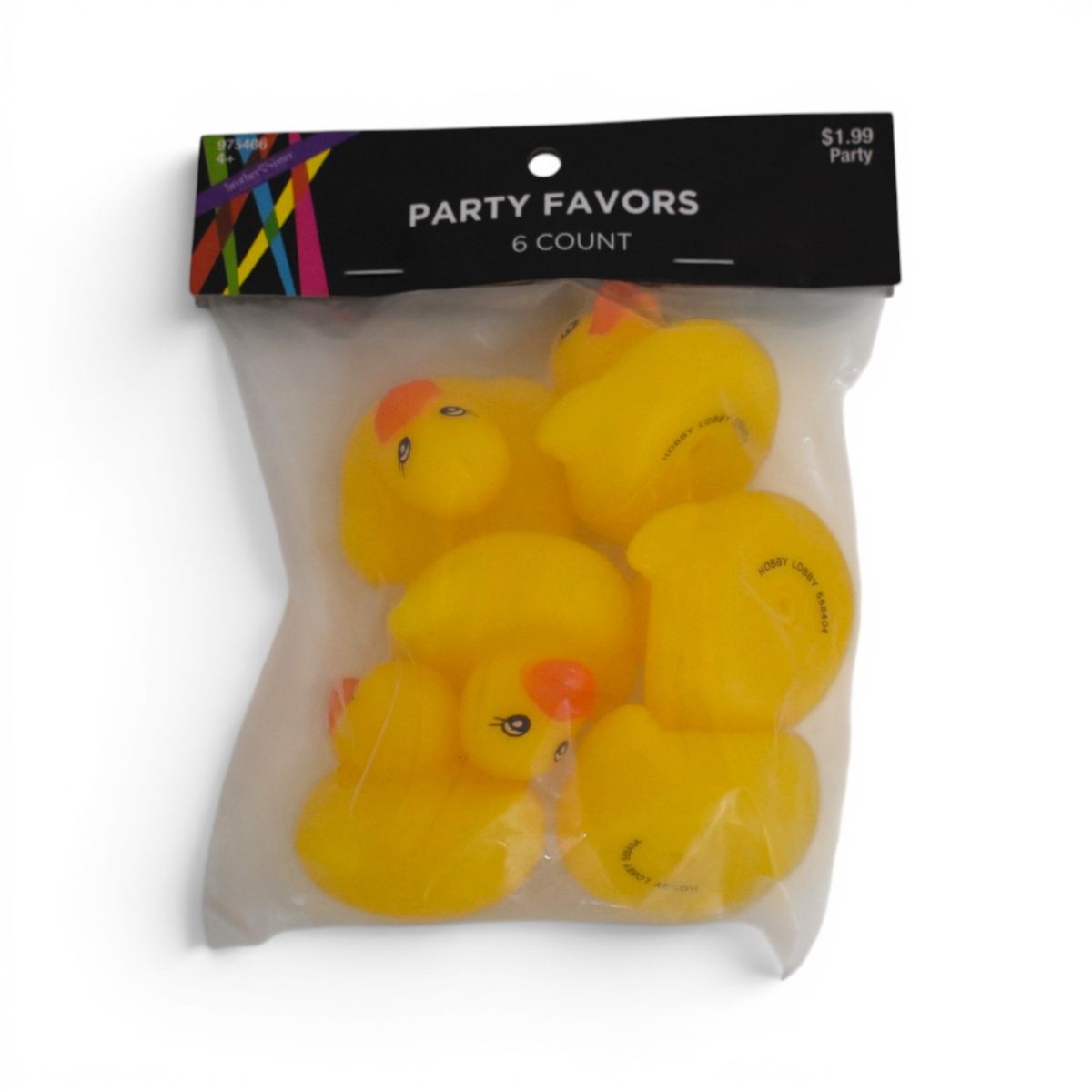 Yellow Rubber Ducks Party Favors, 6 Count